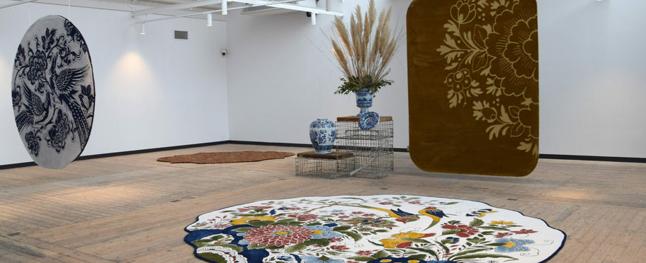The Wool Studio introduceert zeven prachtige vloerkleden op basis van iconische ontwerpen van Royal Delft