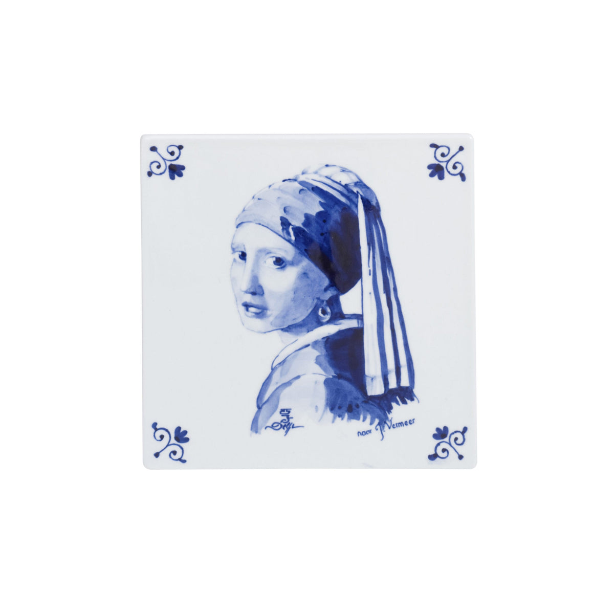 Tegel Vermeer Meisje met de parel - Royal Delft Delfts Blauw