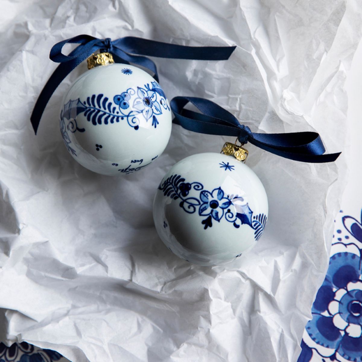 Delfts Blauwe Kerstballenset