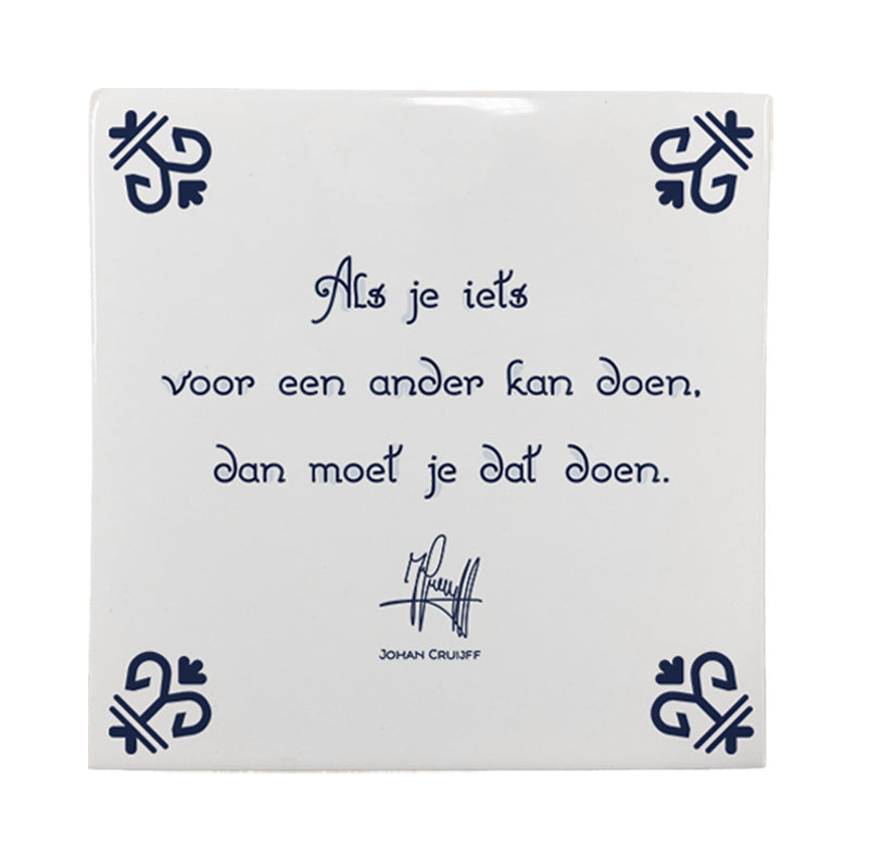 Royal Delft ontwerpt speciale jubileumtegels in opdracht van de Cruyff Foundation