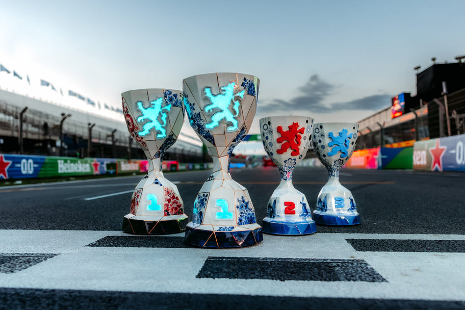 Trofeeën van Royal Delft schitteren in The Final Lap van de Formula 1 Heineken Dutch Grand Prix 2026 in Zandvoort
