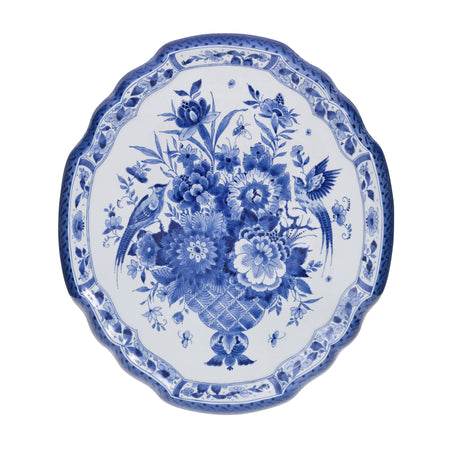 Plaquette Bloemenmand met Vogel