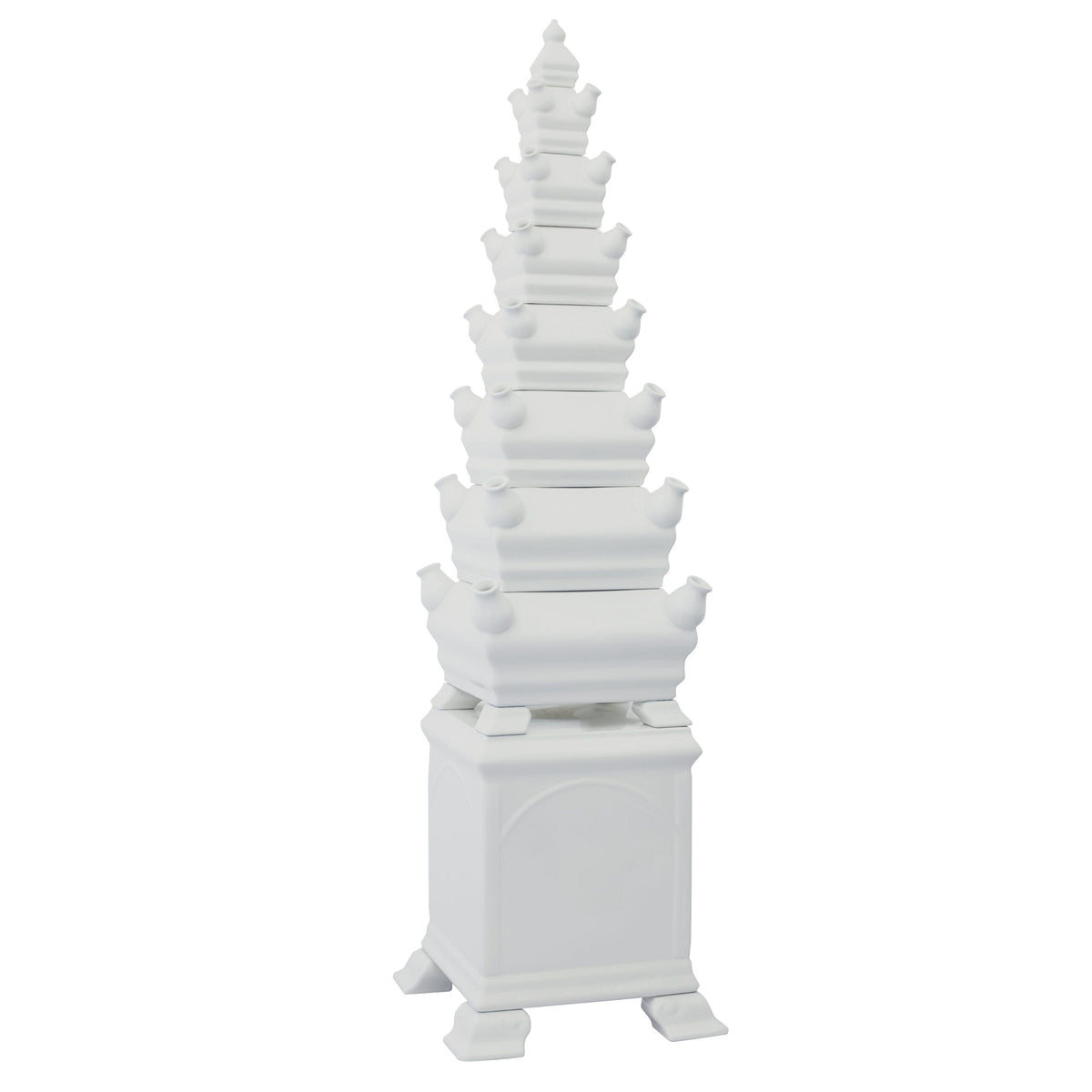 Tulpenvaas Piramide Wit