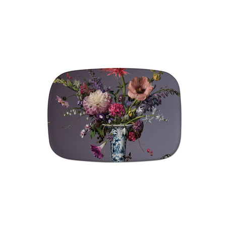 Bloemen In Blauw Dienblad