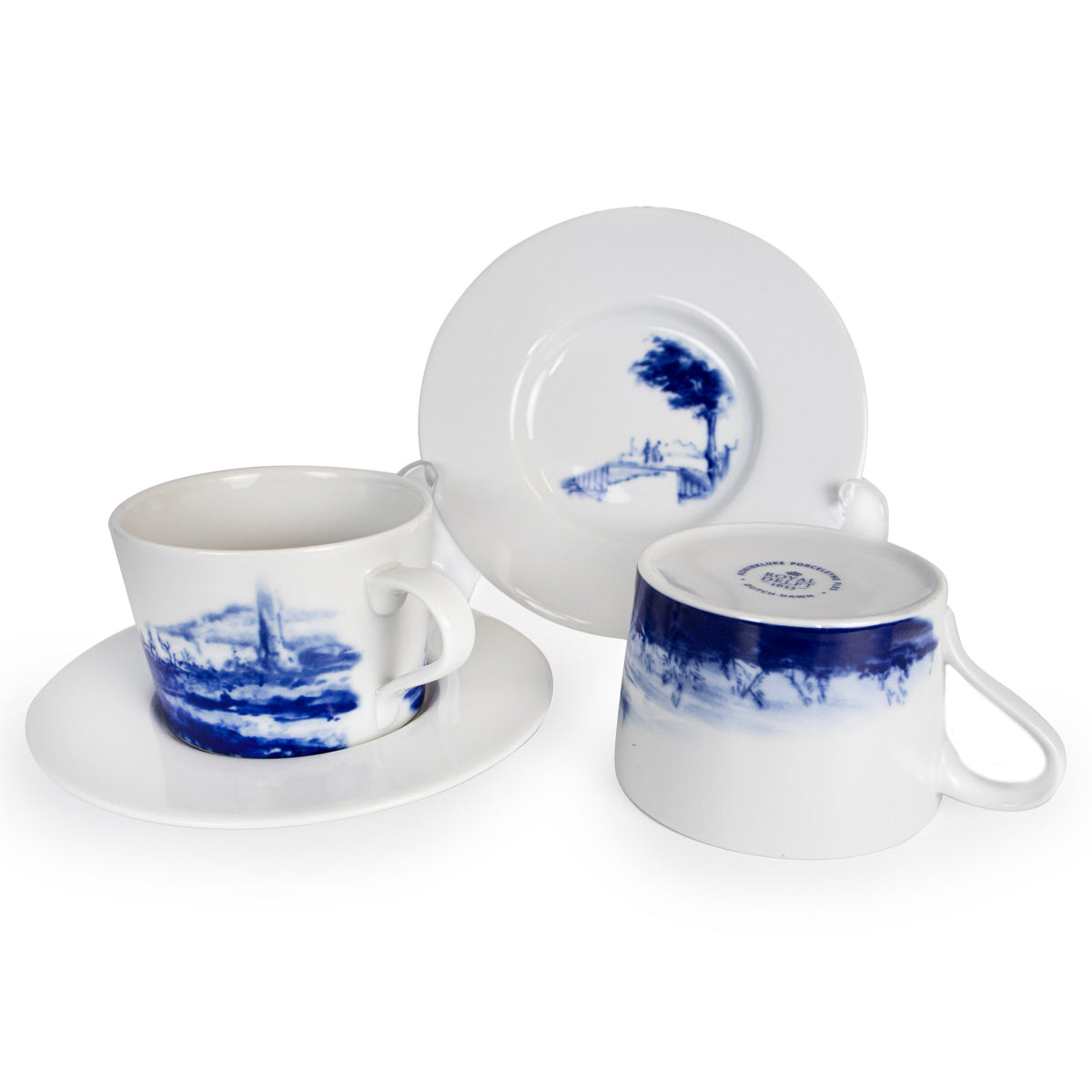 Thee-/cappuccinokop & schotel set