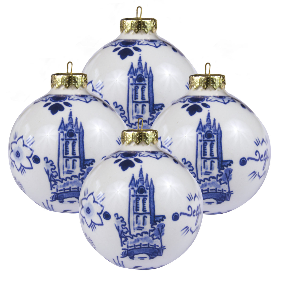 Kerstballenset Delft