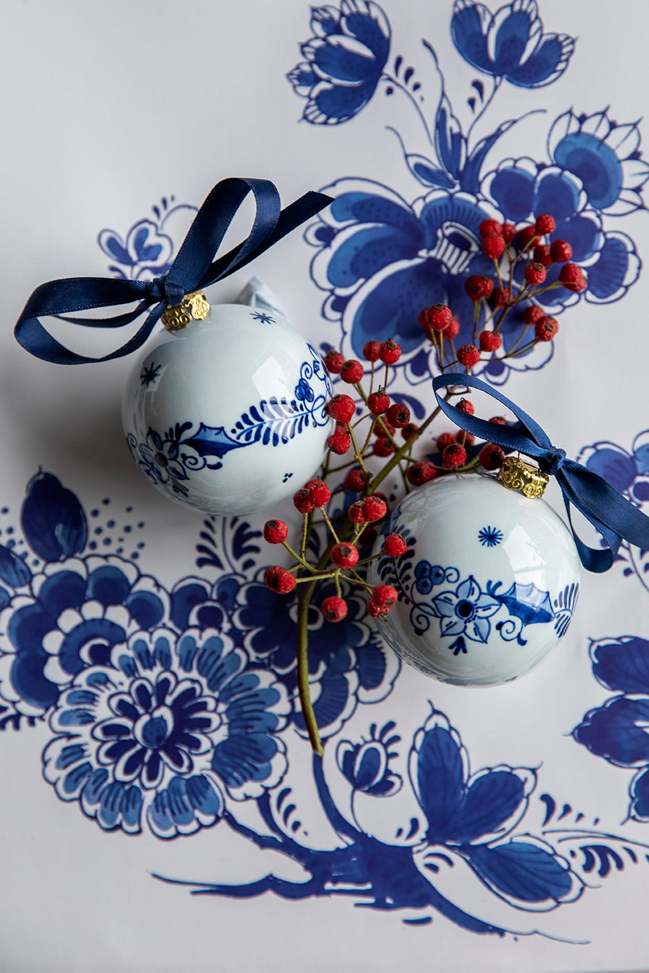 Delfts Blauwe Kerstballenset