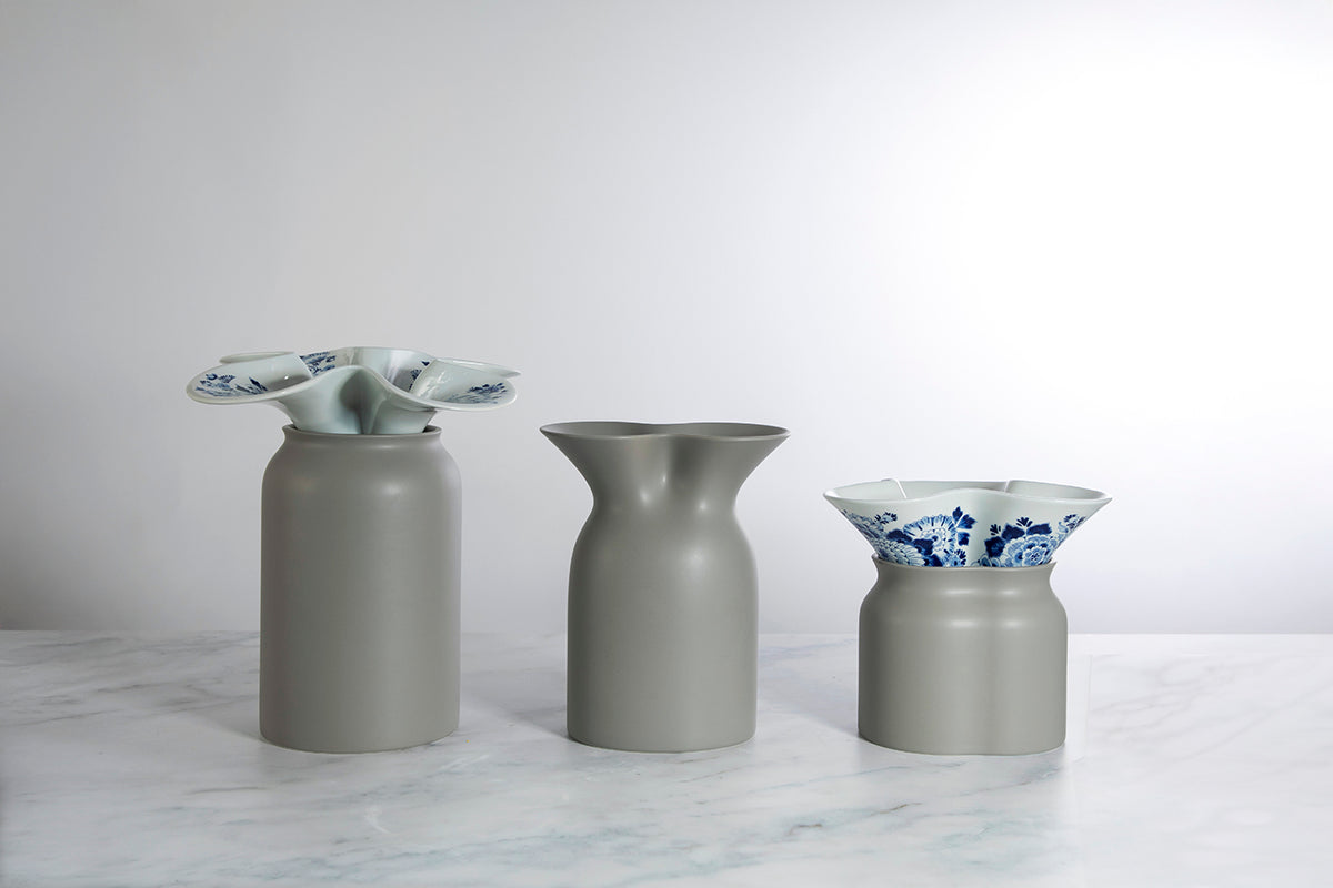 Mazzo Blue Stone Grey Vase 2