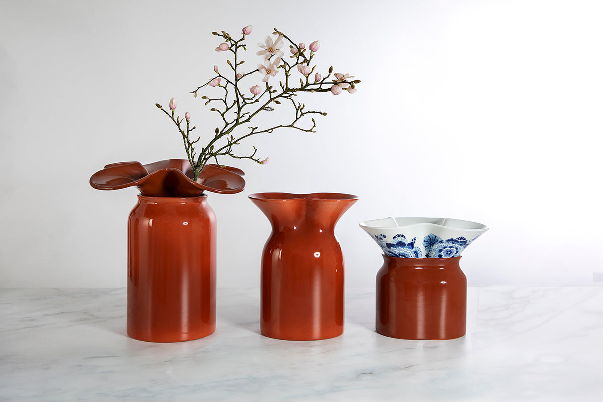 Mazzo Blue Brick Red Vase 2