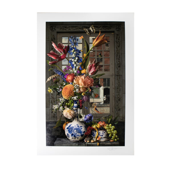 Bloemen in Blauw - fotoprint Bas Meeuws