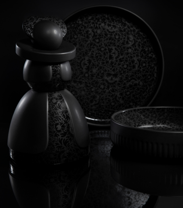 Collar Bowl set no.1 and no. 3 Black Reflection