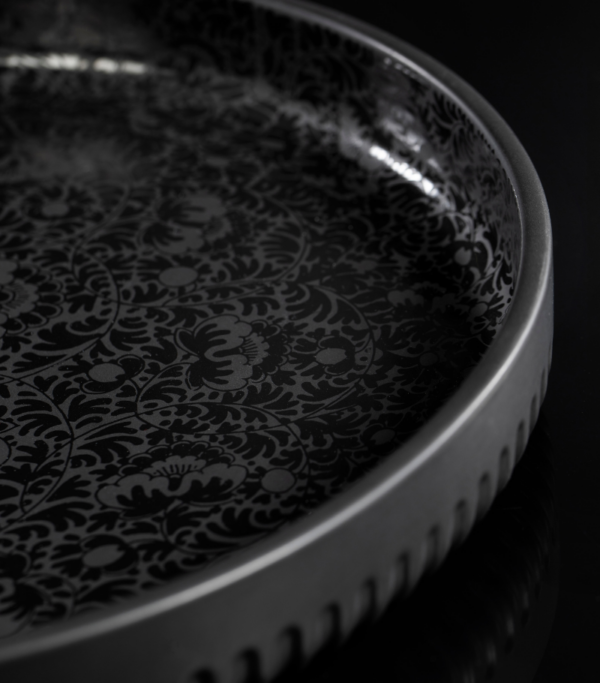 Collar Bowl set no.1 and no. 3 Black Reflection