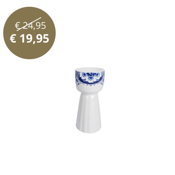 Candleholder small ribbed